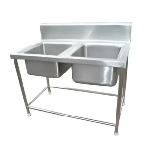 SS Double Sink With Cross Bracing