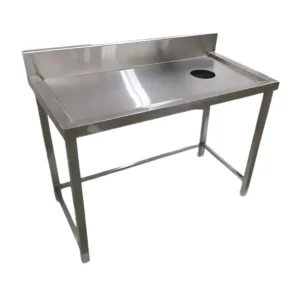SS Soil Dish Landing Table With Cross Bracing